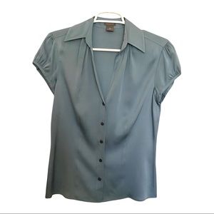 Ann Taylor V Neck Silk Blouse